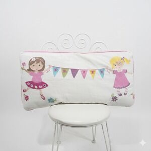 Vintage Cynthia Rowley Kids Embroidered Ballerina Pillow Decorative "pretty"